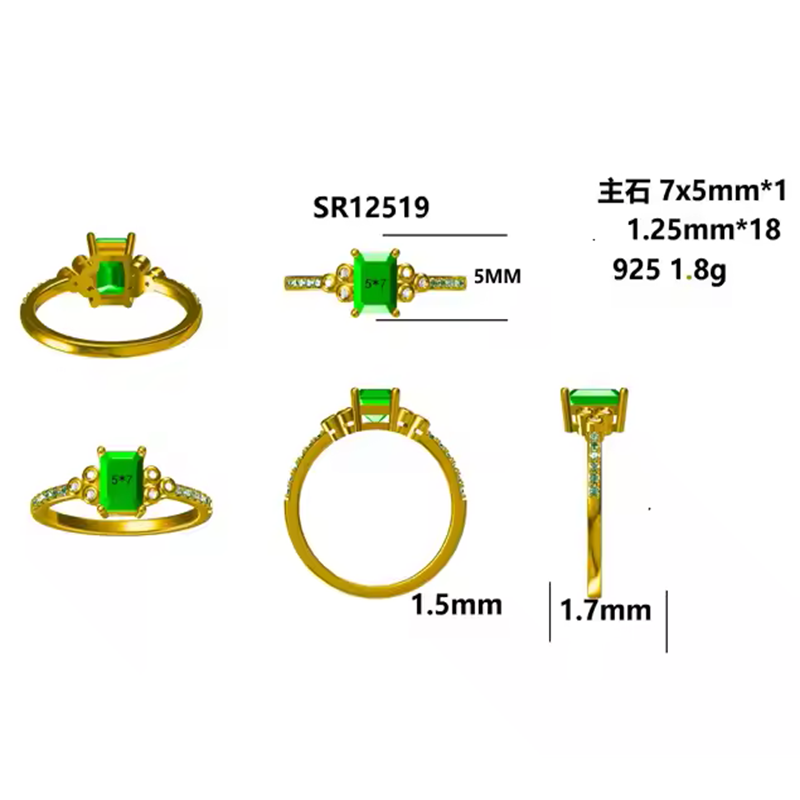 QX Custom OEM Фиолетовый квадратный кубический цирконий помолвка 18k позолоченное ювелирное изделие 925 серебряное свадебное роскошное кольцо для женщин